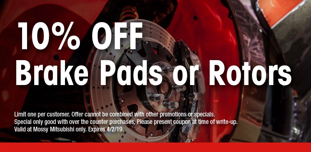 10% off Brake Pads or Rotors