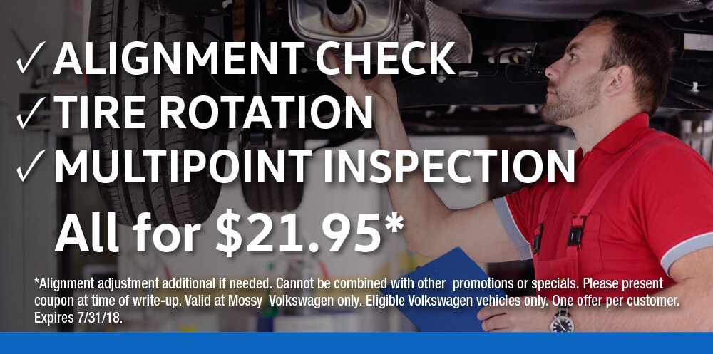 Alignment Check, Tire Rotation, Multi Point Inspection