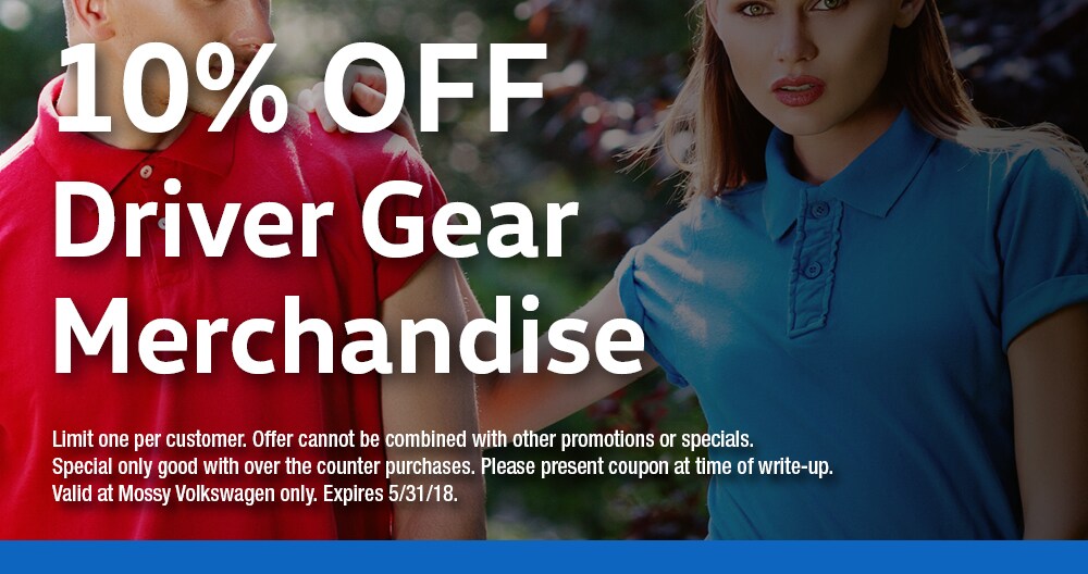 10% off Driver Gear Merchandise