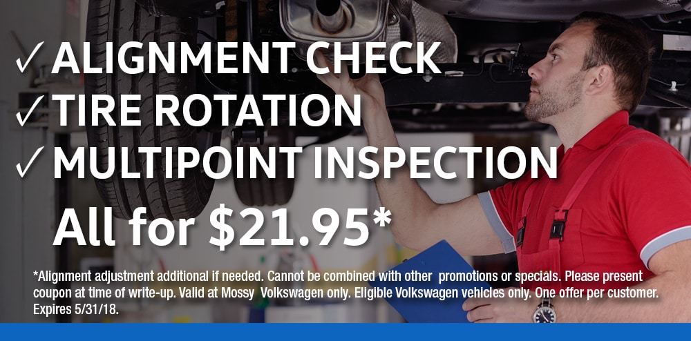 Alignment Check, Tire Rotation, Multipoint Inspection