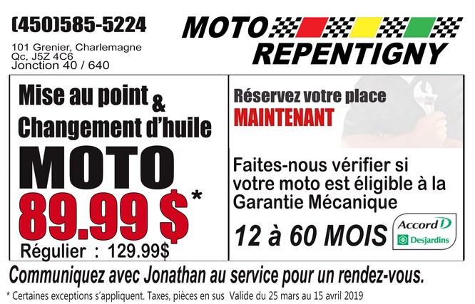 Promotion Mise au point moto
