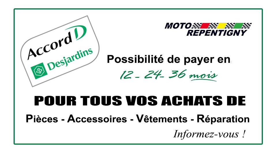 Accord D Disponible chez Moto Repentigny, pour vos achats de pieces accessoires et mecanique