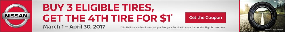 Tire Coupon at Mount Holly Nissan