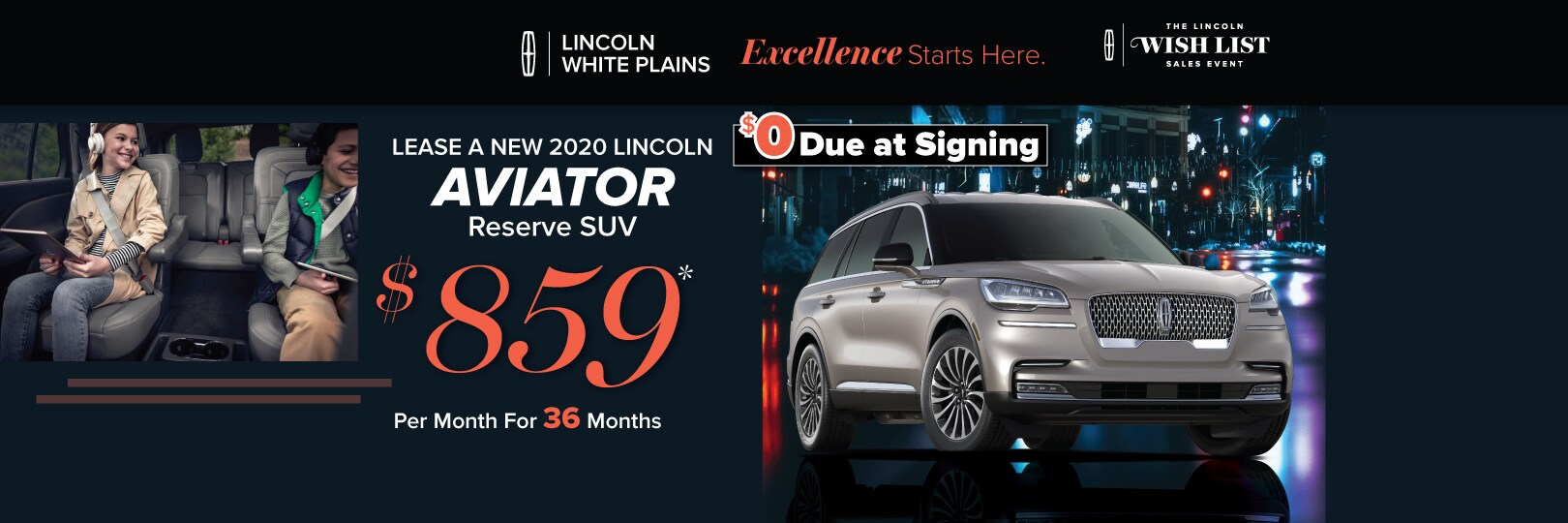 Lincoln Aviator lease deal image