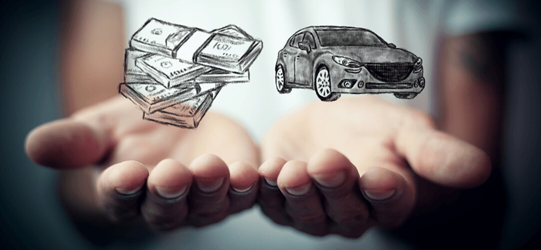 Hands holding potential trade in