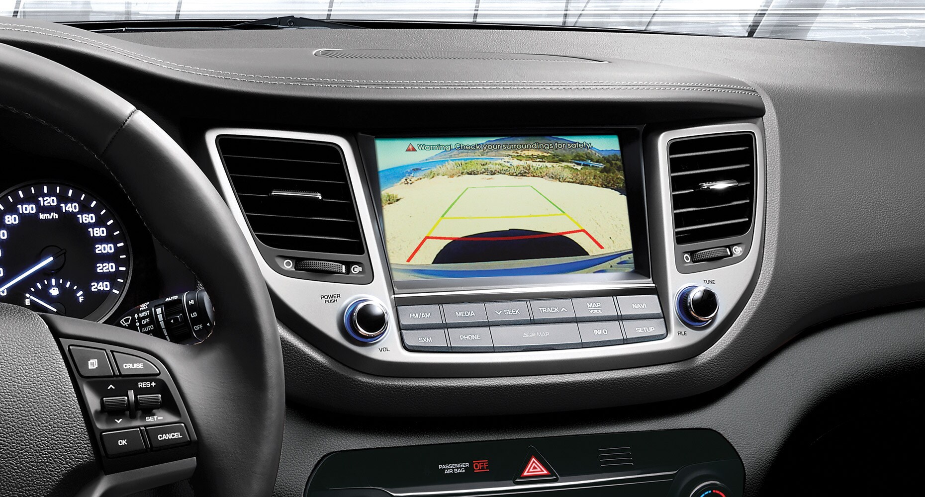 tucson-rearview-cam-2018.jpg 2018 Hyundai Tucson with Apple CarPlay in Winnipeg, MB.