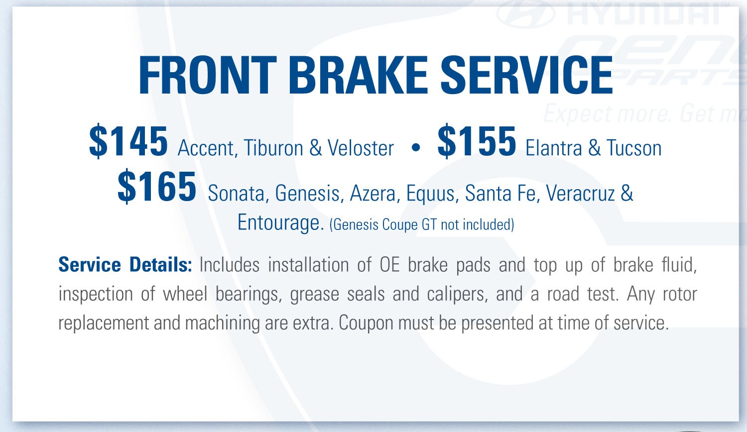 Hyundai service coupons california
