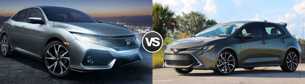 2019 Honda Civic Hatchback vs 2019 Toyota Corolla Hatchback