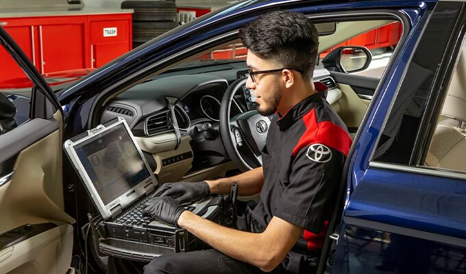 Toyota technician multi-point inspection