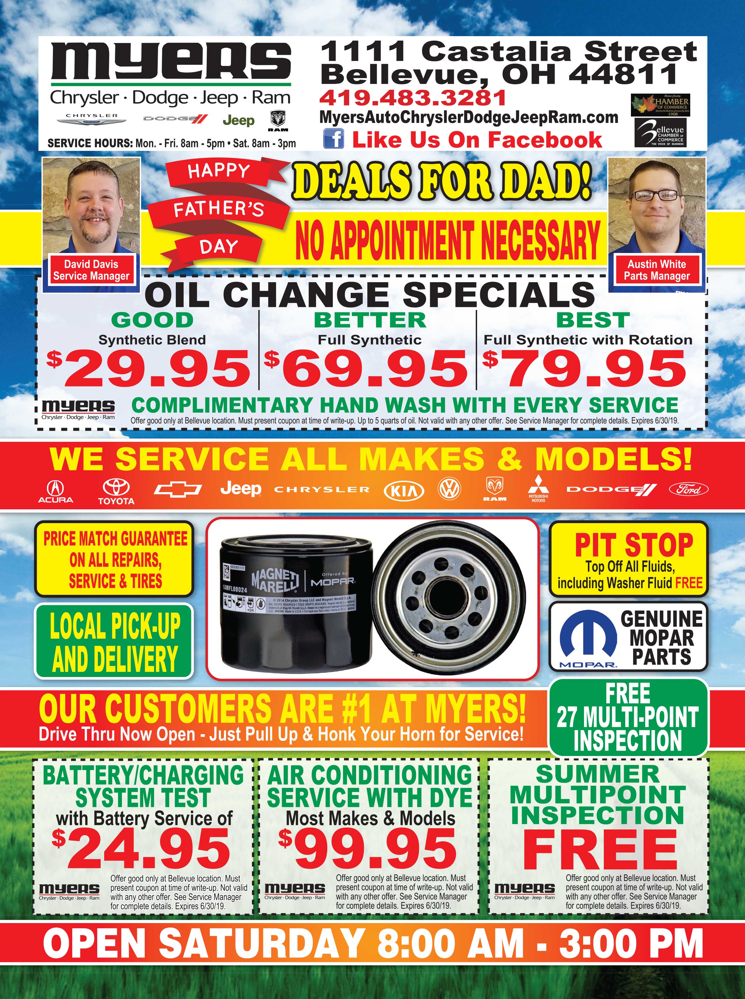 Myers CDJR Service Specials June 2019