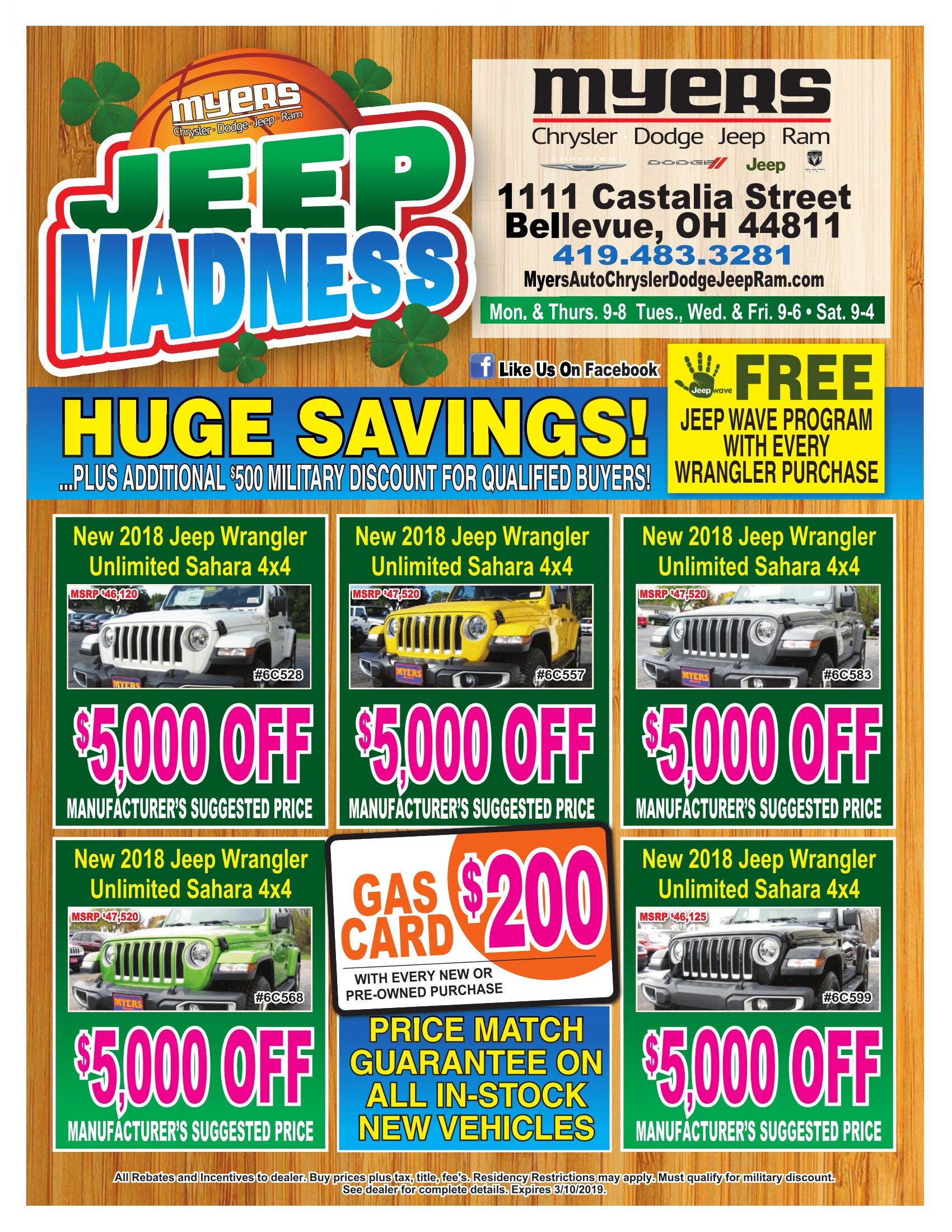Myers Jeep Madness Bellevue, OH