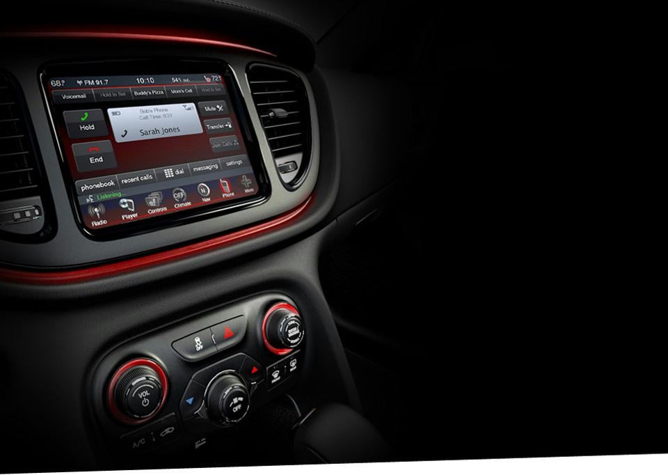 The 2013 Dodge Dart is tuned to deliver with the available Uconnect Touch 