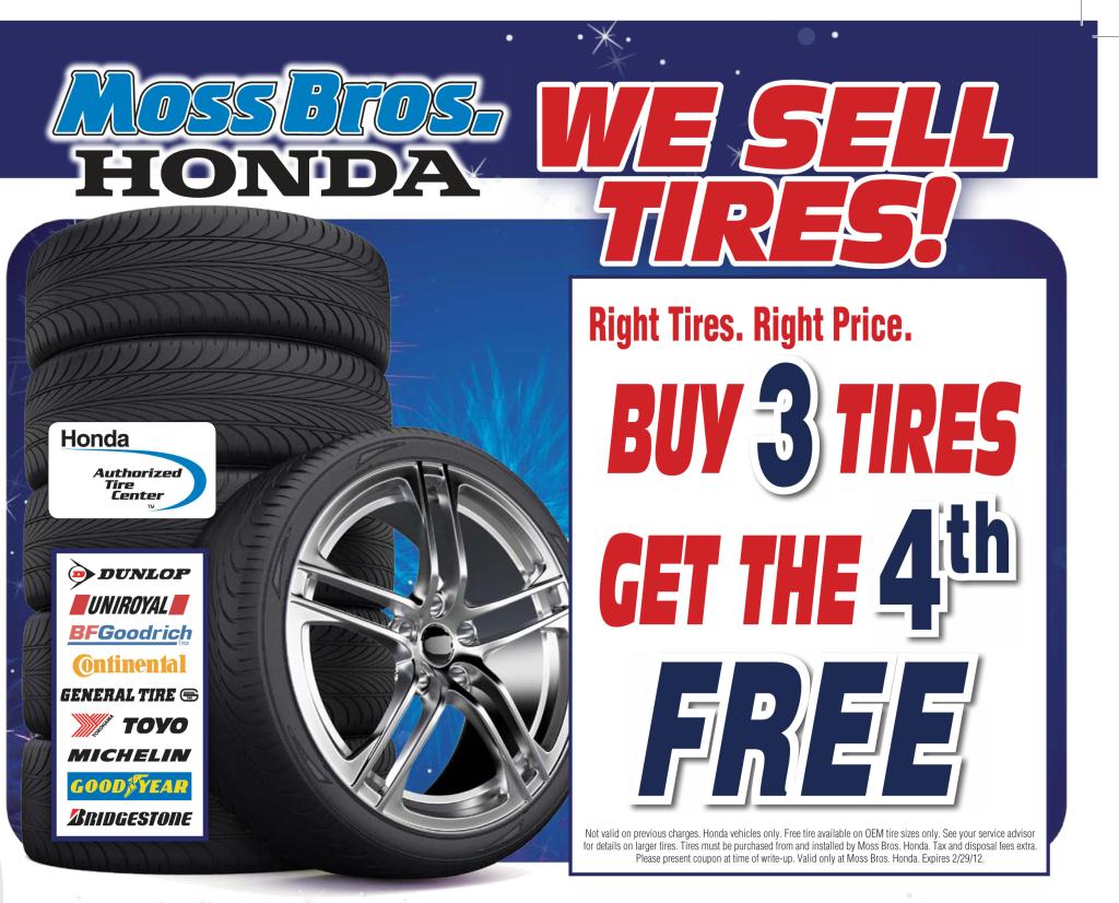 Buy 3 Tires, get the 4th Free! As low as 27.95 +Tax