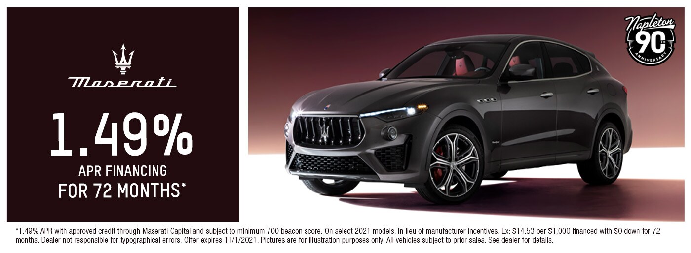 1.49% APR Financing for up to 72 months