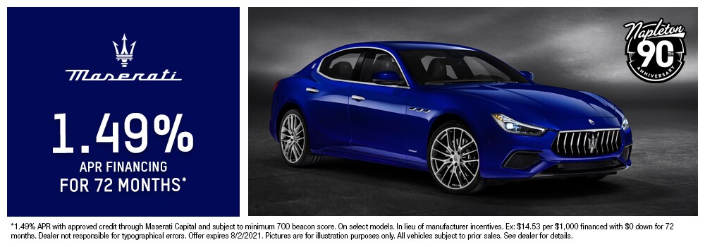 1 point 49 APR Financing for 72 months