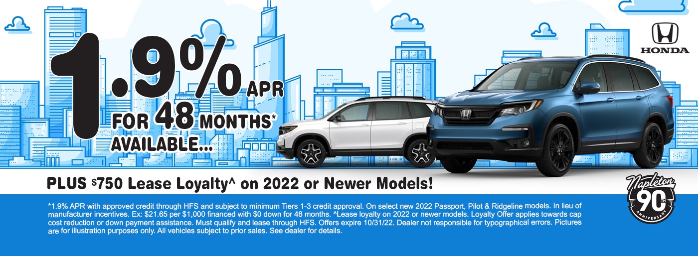 1.9% APR for 48 Months Available
