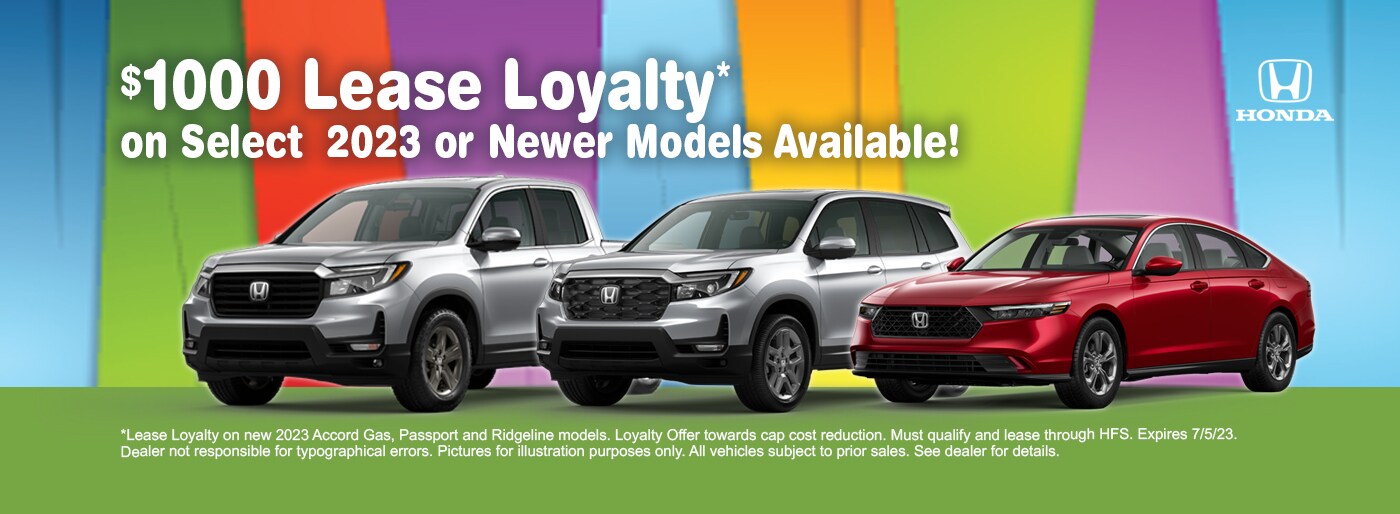 $1000 Lease Loyalty on Select 2023 Models