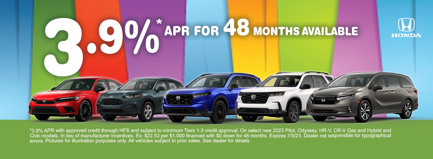3.9% APR for 48 Months on Select 2023 Models