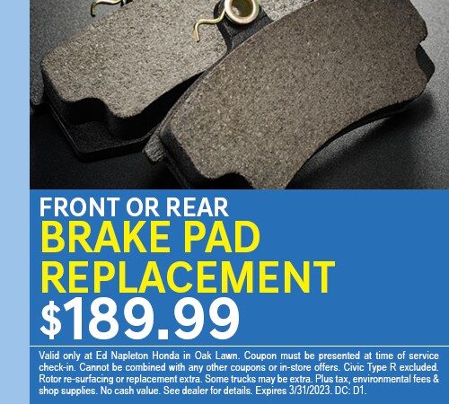 Brake Pad Replacement Special