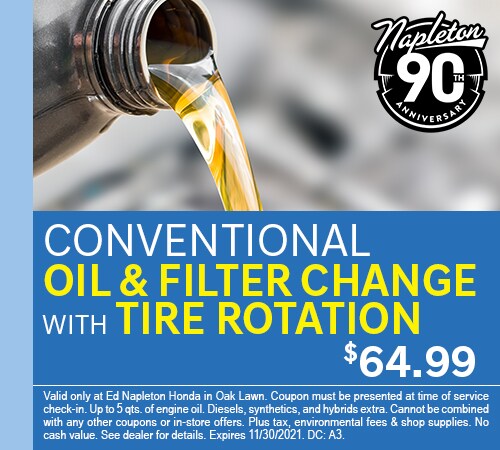Conventional Oil and Filter Change Coupon