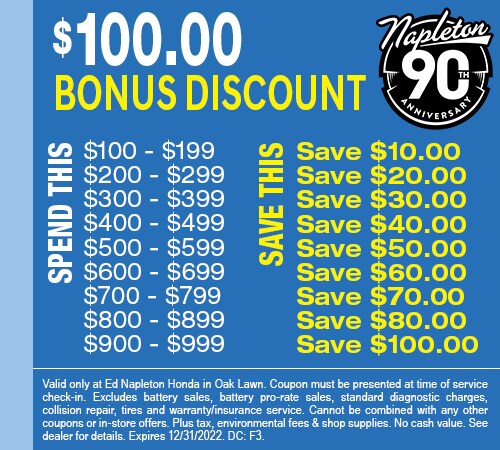 $100 Bonus Discount Coupon