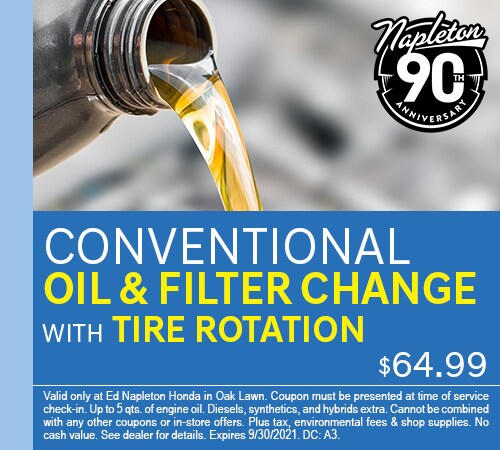 Conventional Oil and Filter Change