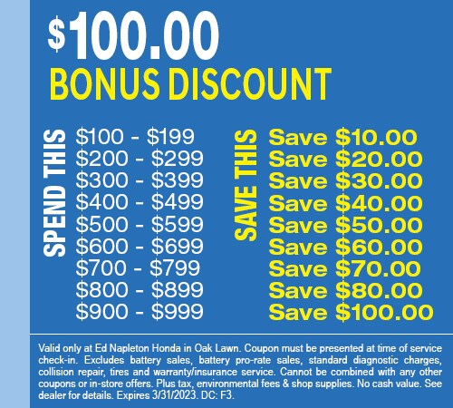 $100 Bonus Discount Coupon