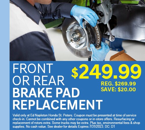 Front or Rear Brake Pad Replacement