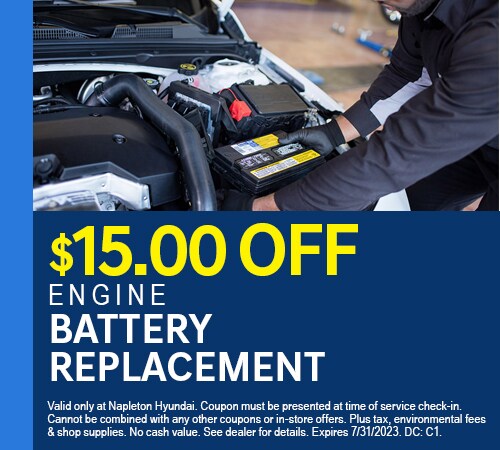 $15 Off Engine Battery Replacement