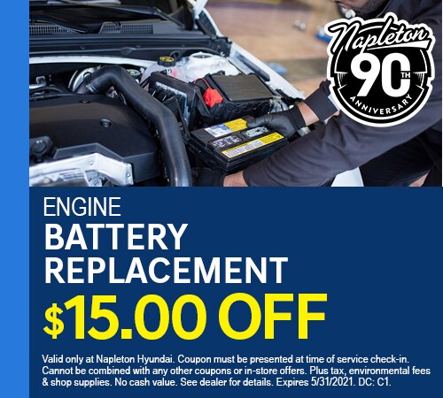 Engine Battery Replacement $15 Off