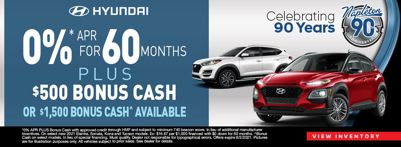 0% APR for 60 Months Plus $500 Bonus Cash