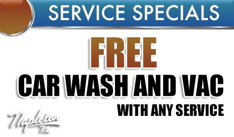 Complimentary car wash and vacuum with any service at Napleton
Kia near Jupiter, FL