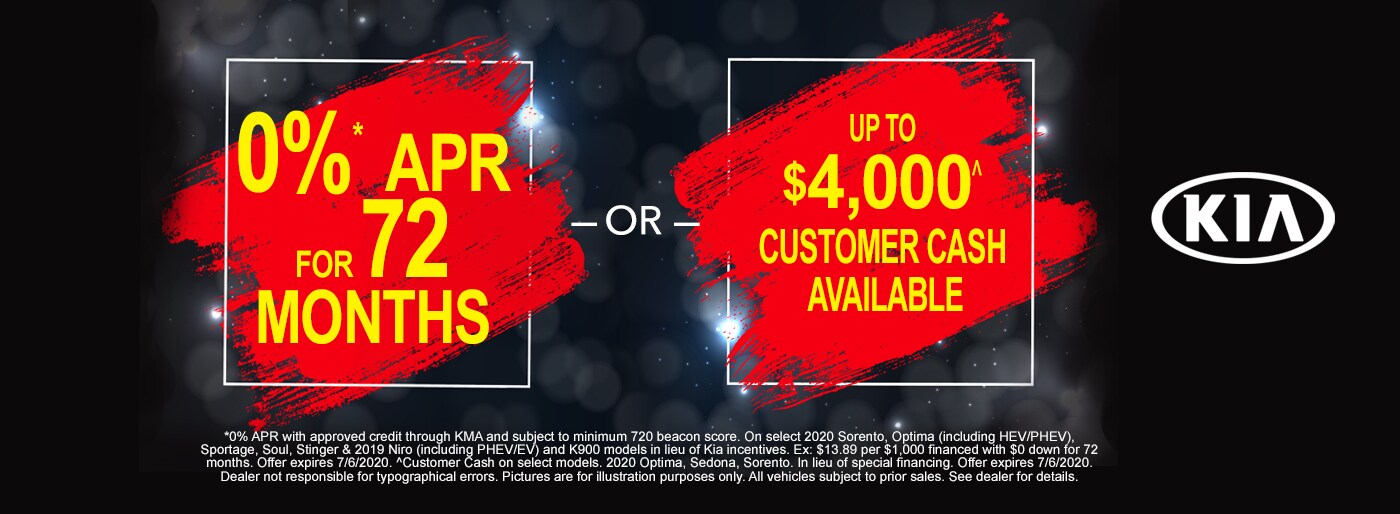 0% APR for 72 Months or up to $4,000 Customer Cash