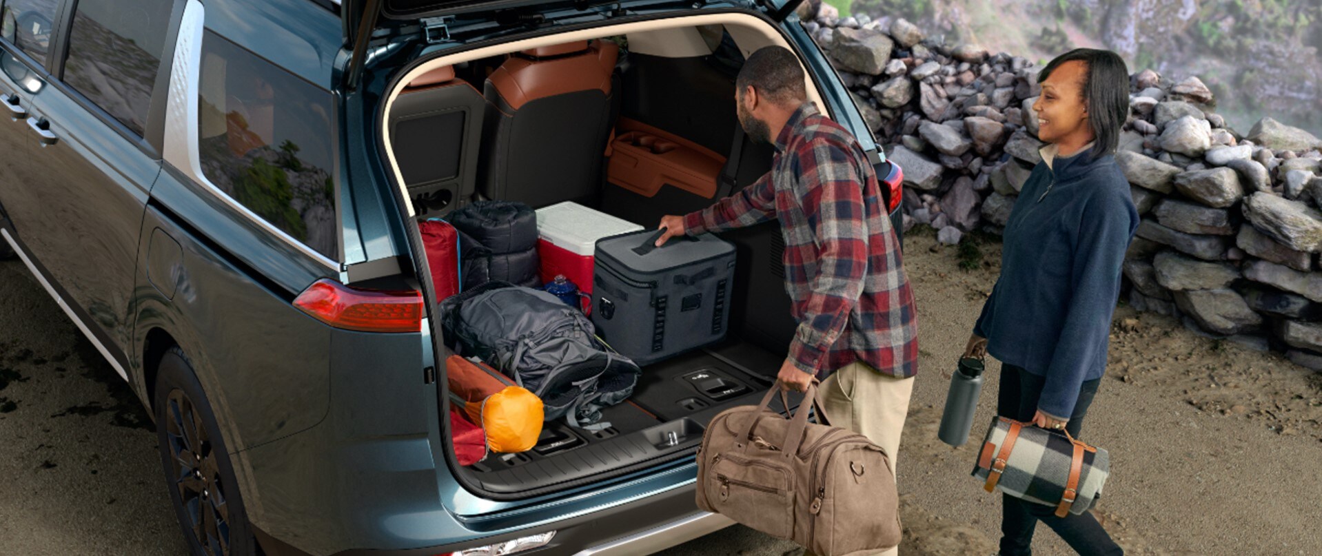 New Kia Canival Cargo Space 2022 Carnival MPV Cargo Space