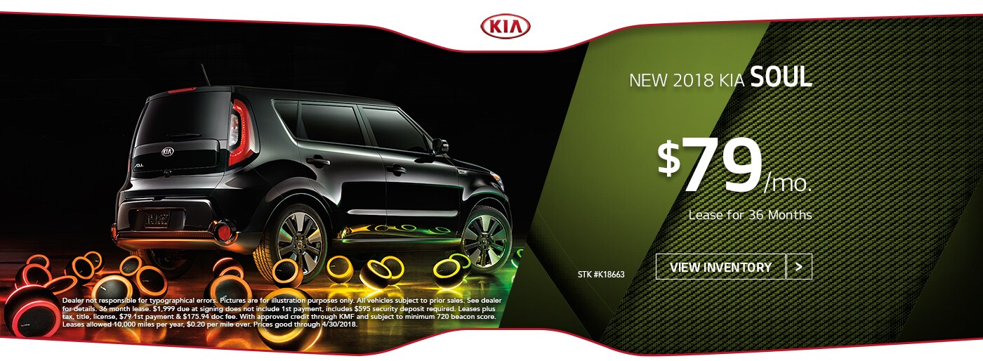 Lease the New 2018 Kia Soul for $79/mo