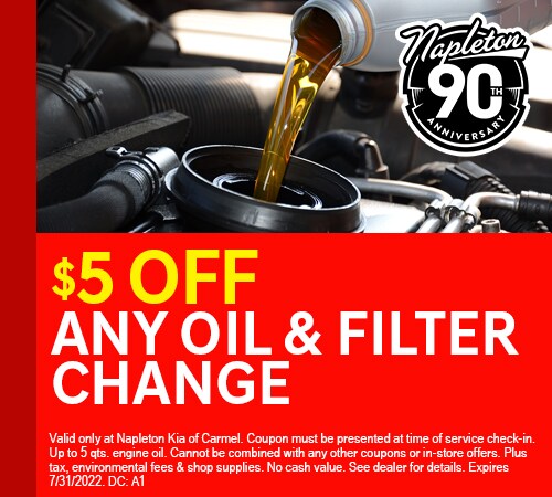 $5 Off Any Oil and Filter Change Coupon