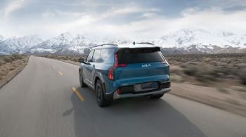 Kia EV9 Rear Blue Kia EV9 Rear