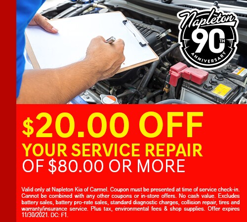 $20 off your service repair of $80 or more