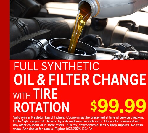 Full Synthetic Oil & Filter Change with Tire Rotation