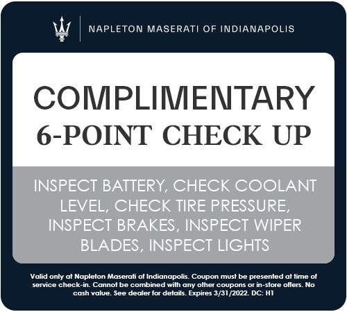 Complimentary 6 Point Check Up