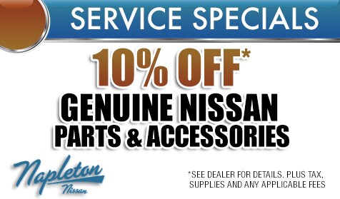 10% off Genuine Nissan Parts Napleton Nissan West Palm Beach,
FL