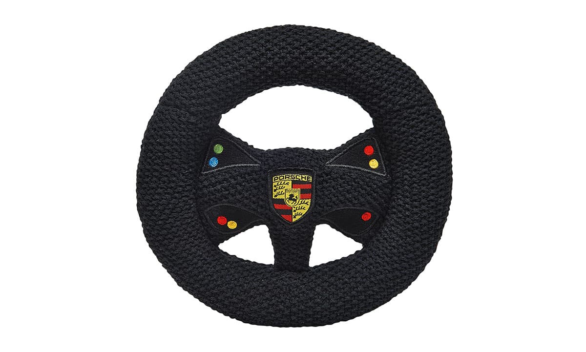 Porsche Kids Knitted Steering Wheel With Rattle - Motorsport Porsche Kids Knitted Steering Wheel With Rattle - Motorsport