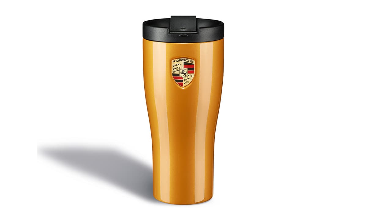 Porsche Thermal Mug - Golden Yellow Metallic Porsche Thermal Mug - Golden Yellow Metallic