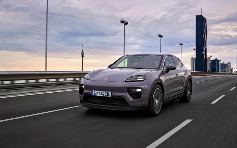 Purple Porsche Macan EV 4