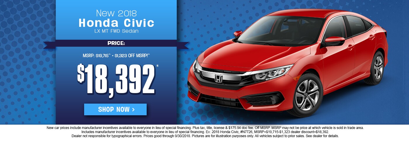 Deal for a Honda Civic Honda Civic Deal