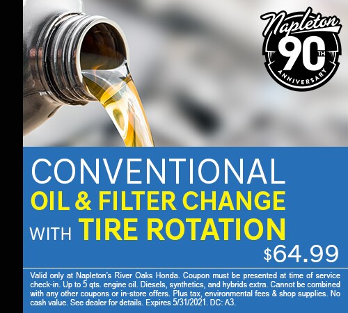 Conventional Oil & Filter Change with Tire Rotation