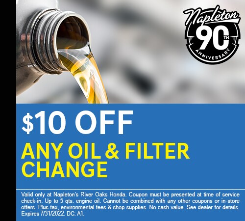 $10 Off Any Oil and Filter Change Coupon