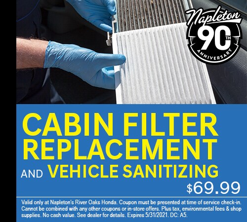 Cabin Filter Replacement and Vehicle Sanitizing