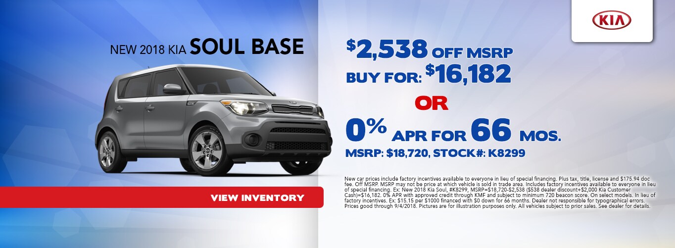 Kia Soul Special Deal 2018 Kia Soul Special Deal