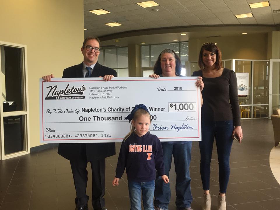 Napleton's Auto Park of Urbana's Charity of Choice February Winner